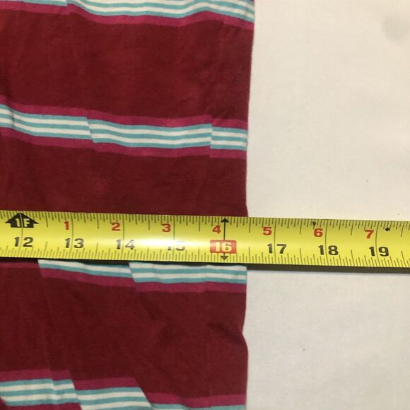 Abercrombie Fitch Polo Shirt Mens S Red Blue Striped Muscle Rugby Moose Logo - Picture 7 of 8